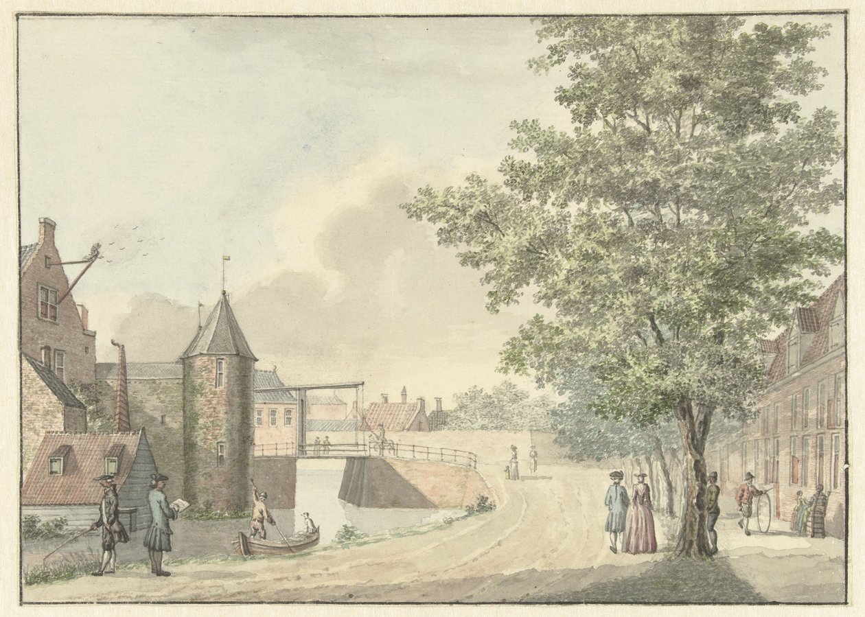 A Waardpoort Utrechtben alkotó: Hermanus Petrus Schouten (possibly)