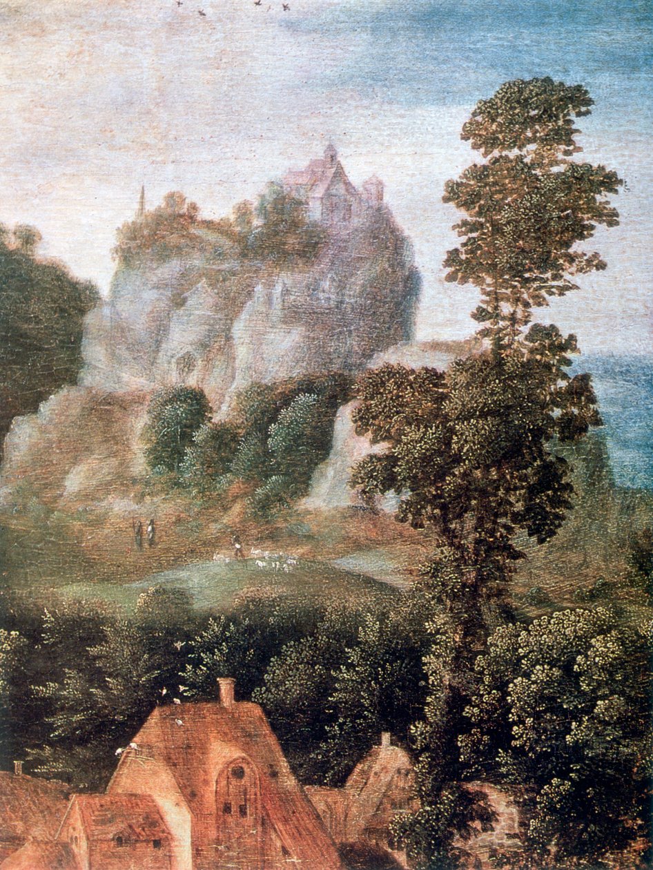 Repülés Egyiptomba, részlet, c1530-1550. alkotó: Herri met de Bles