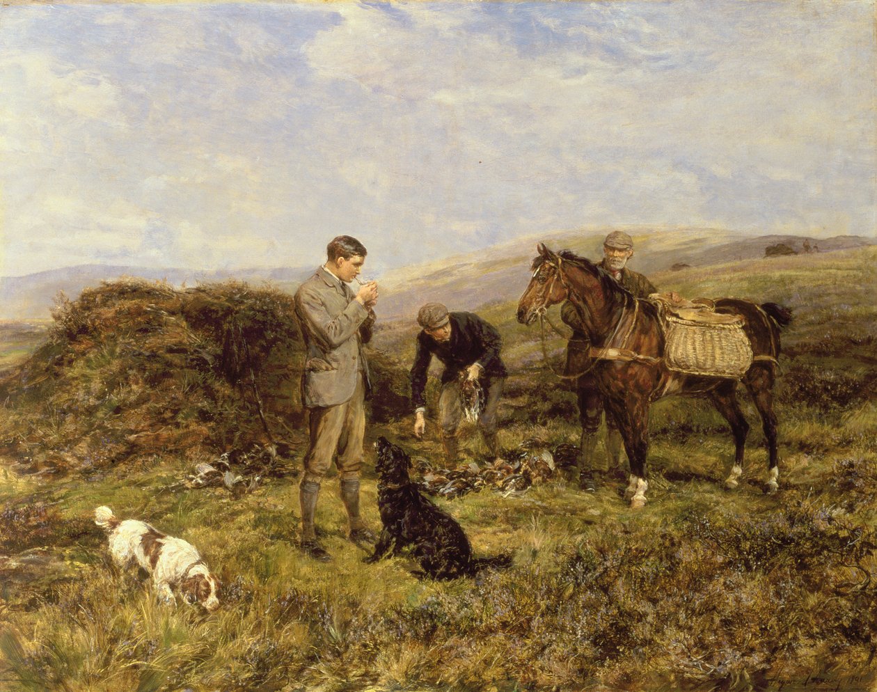 Nyírfajd-lövés, 1901 alkotó: Heywood Hardy