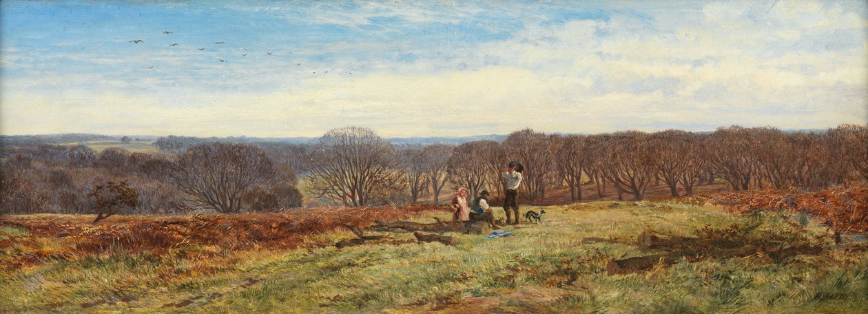A New Forestben, Hampshire-ben alkotó: Heywood Hardy