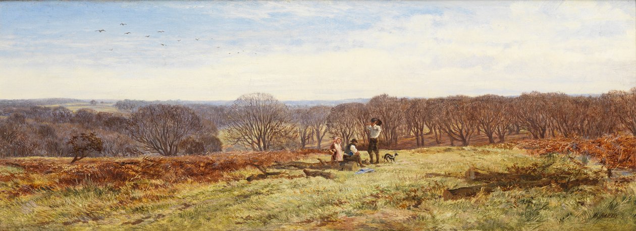 A New Forestben, Hampshire-ben alkotó: Heywood Hardy