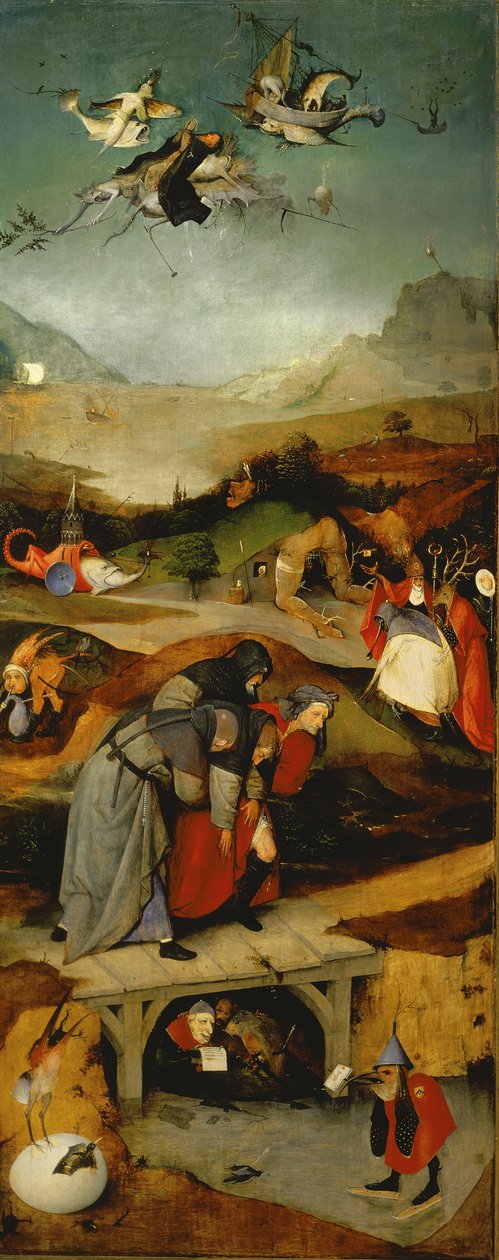 Szent Antal megkísértése (bal oldali panel) (lásd még: 821, 35965, 59834, 67838 és 67839) alkotó: Hieronymus Bosch