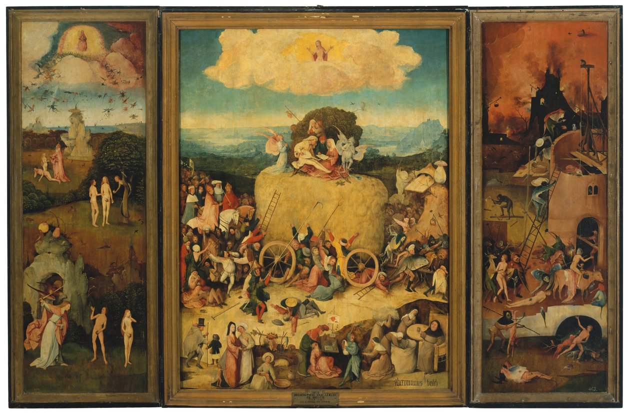 A Haywain triptichon alkotó: Hieronymus Bosch