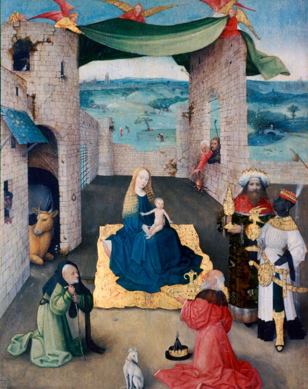 A mágusok imádása, c1490. alkotó: Hieronymus Bosch