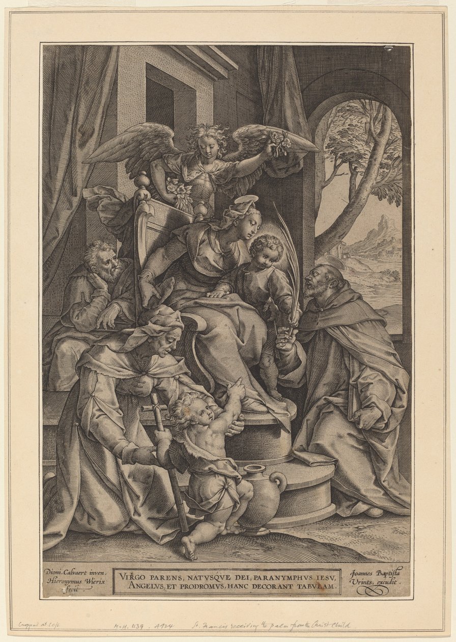A szent rokonság alkotó: Hieronymus Wierix after Denys Calvaert