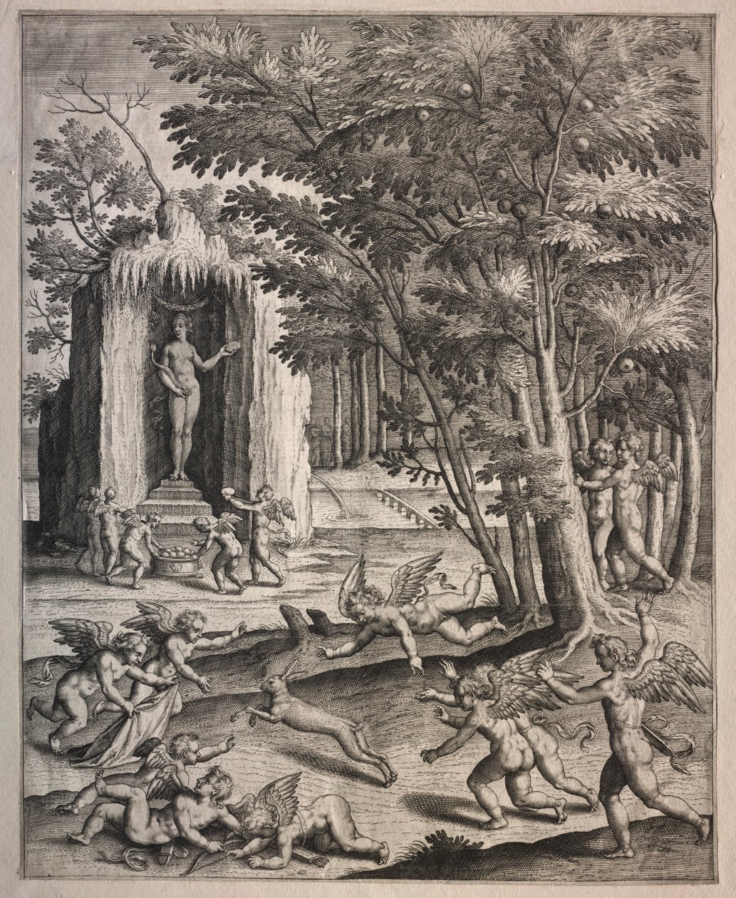 Ámor a játékban. alkotó: Hieronymus or Jerome Wierix