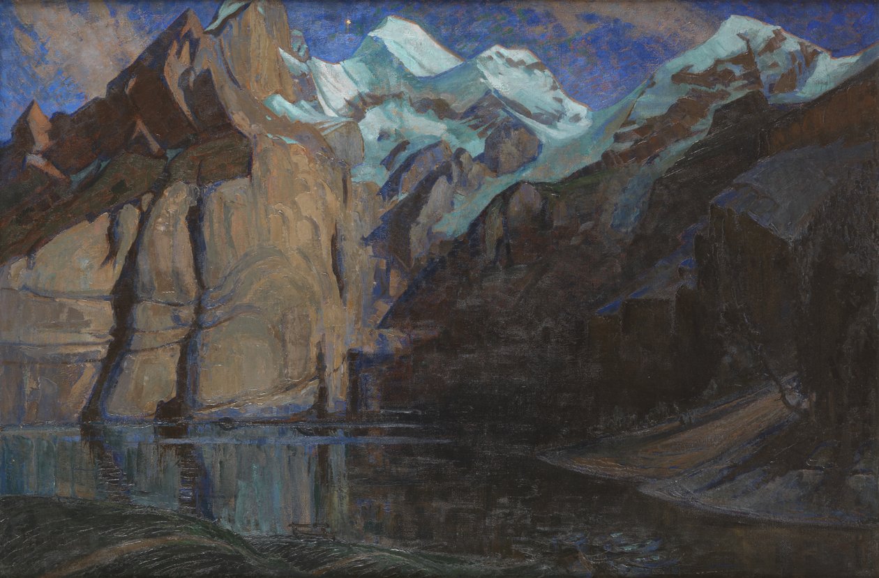 Nocturne des Alpes (olaj, vászon) alkotó: Hilda Marion Hechle