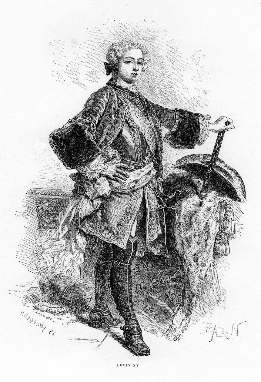 XV. Lajos francia király. alkotó: Hildibrand