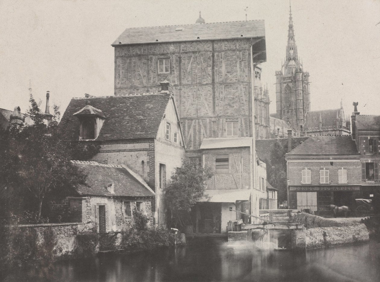 Évreux látképe, 1850. alkotó: Hippolyte Bayard