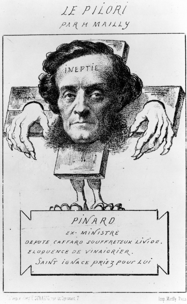 Ernest Pinard rajzfilmje, 1857 körül (litho) alkotó: Hippolyte Mailly