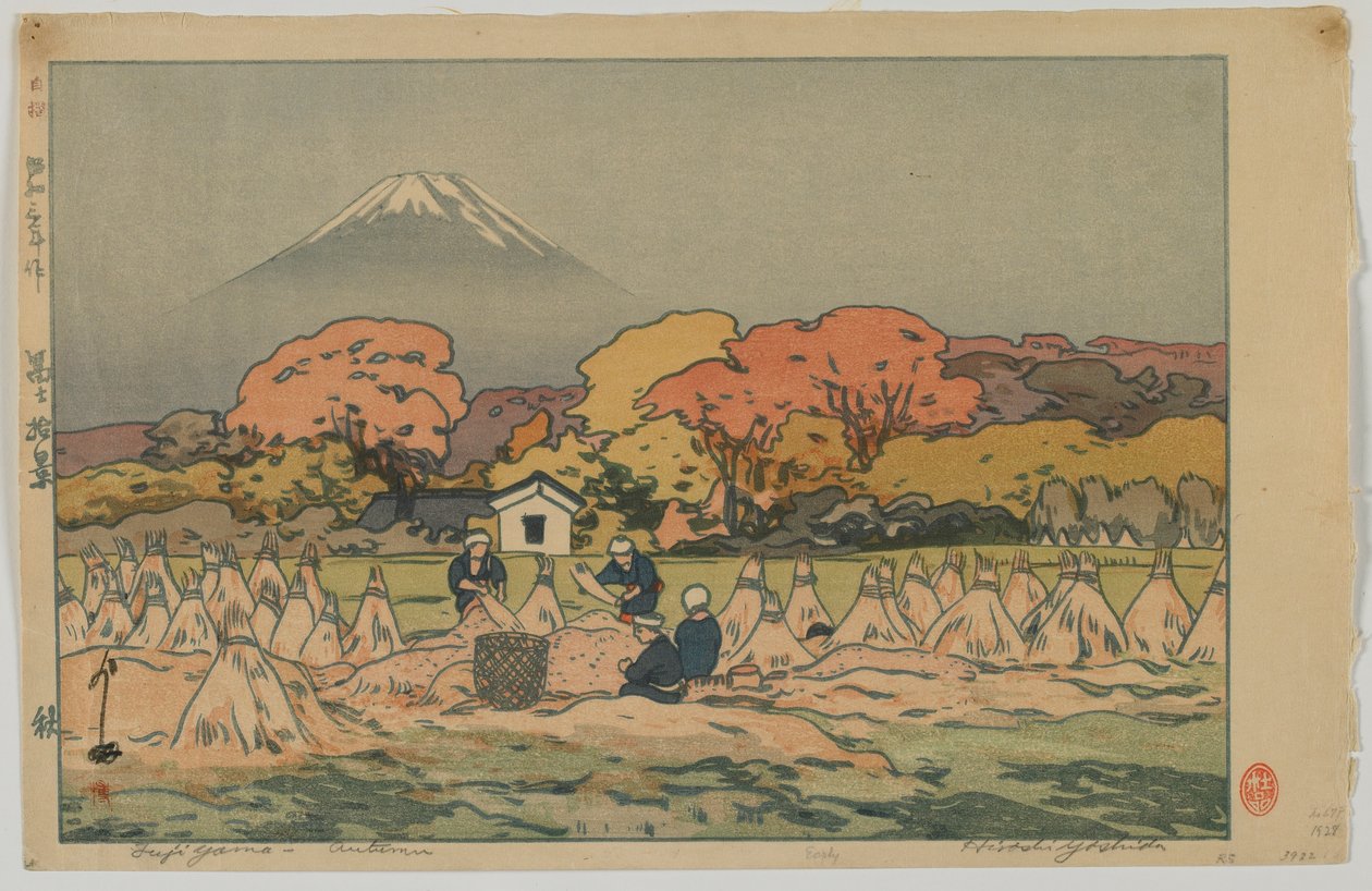 Mt.Fuji - outs m, kalligráfia Ella alkotó: Hiroshi Yoshida