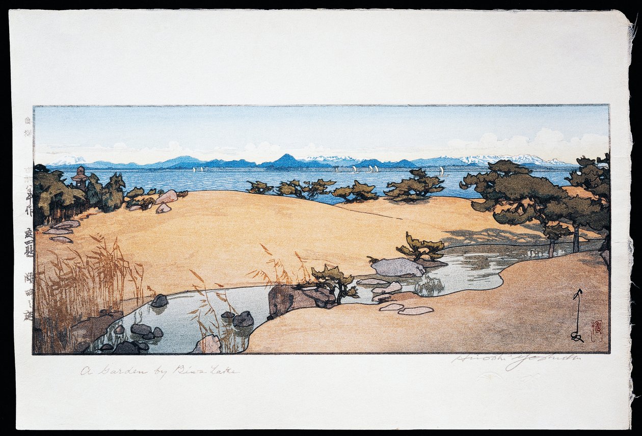 Kert a Biwa-tó közelében alkotó: Hiroshi Yoshida