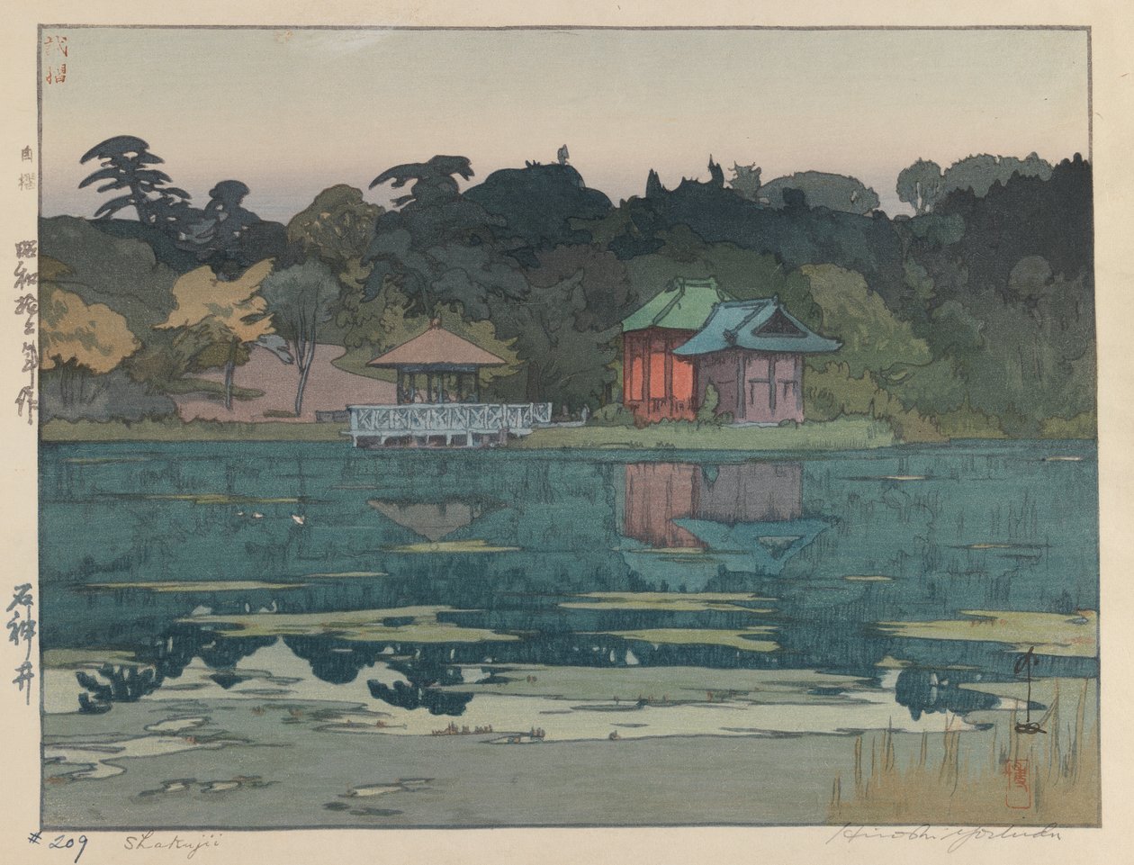 Sakujii (fatömbnyomat papíron) alkotó: Hiroshi Yoshida