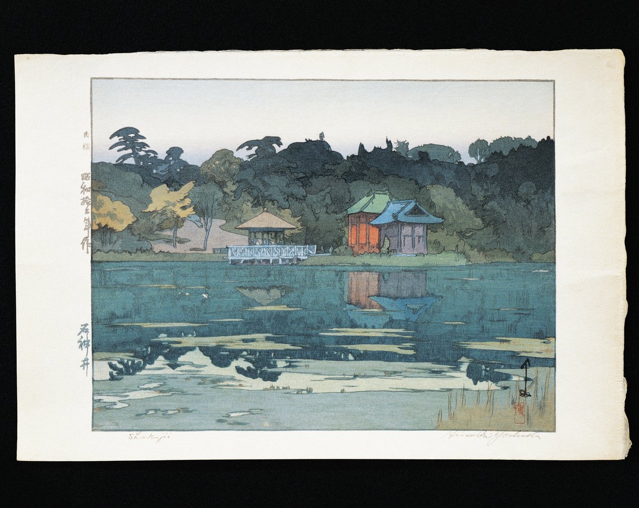 Templomok a vízparton alkotó: Hiroshi Yoshida