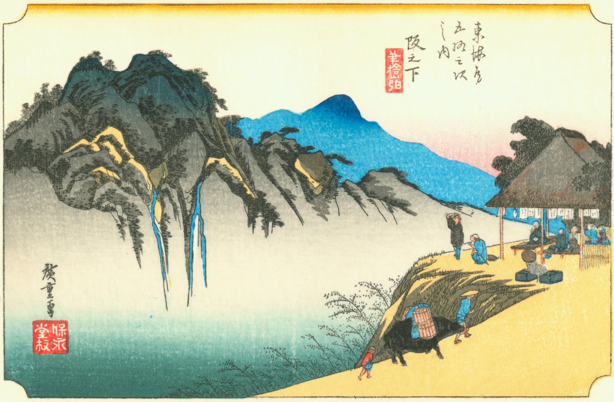 A lejtő alatt alkotó: Hiroshige