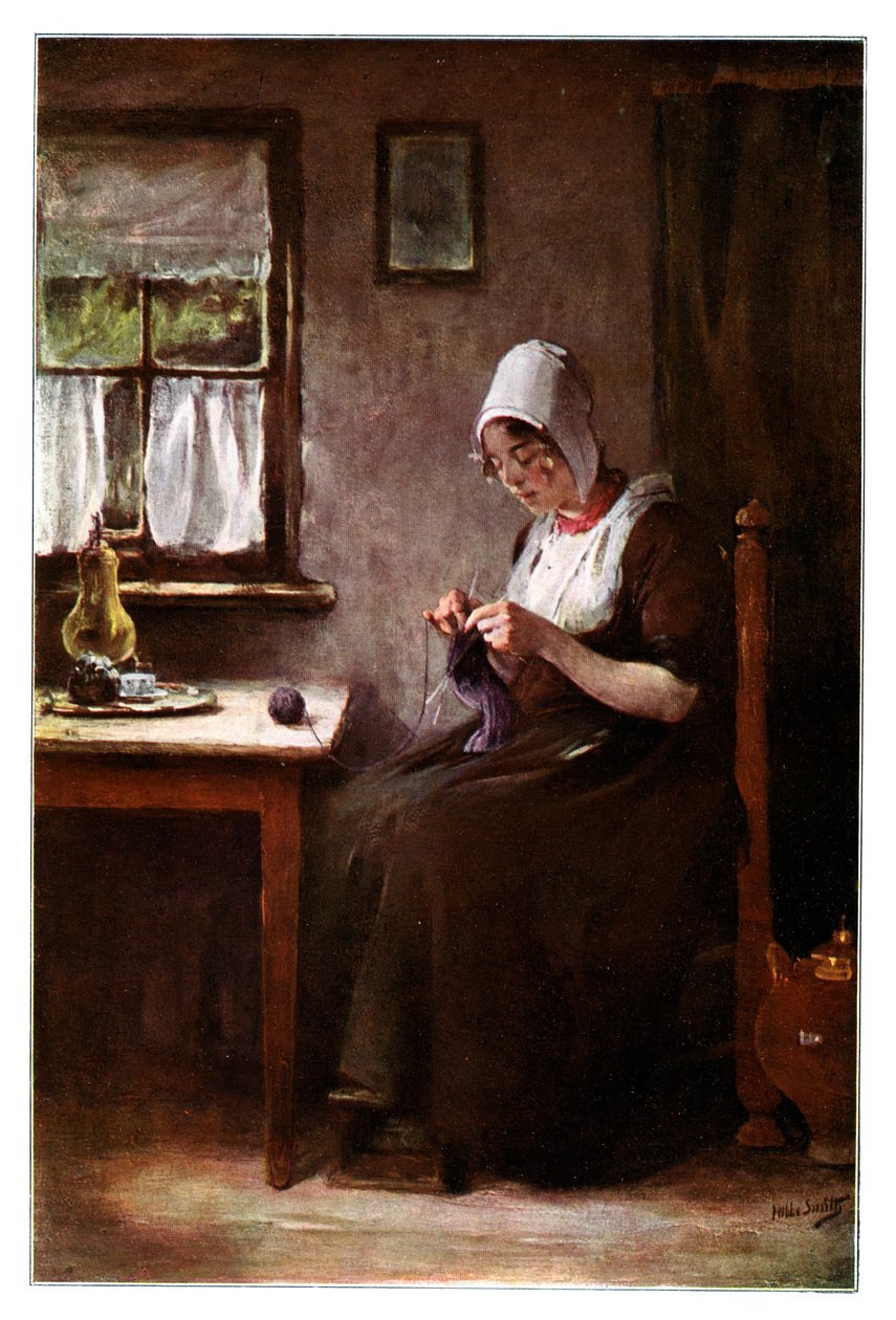 Kötő halászasszony, 1901. alkotó: Hobbe Smith