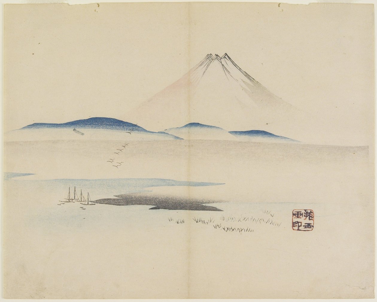 (Fuji-hegy), c. 1830 alkotó: Hogyoku