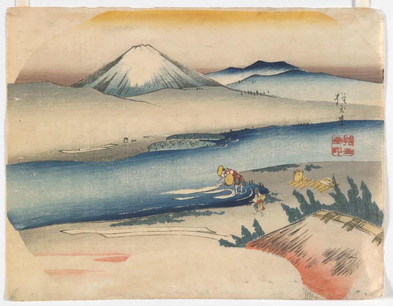 Fuji-hegy, Edo-korszak, 1840 körül (színes fatömbnyomat) alkotó: Hogyoku
