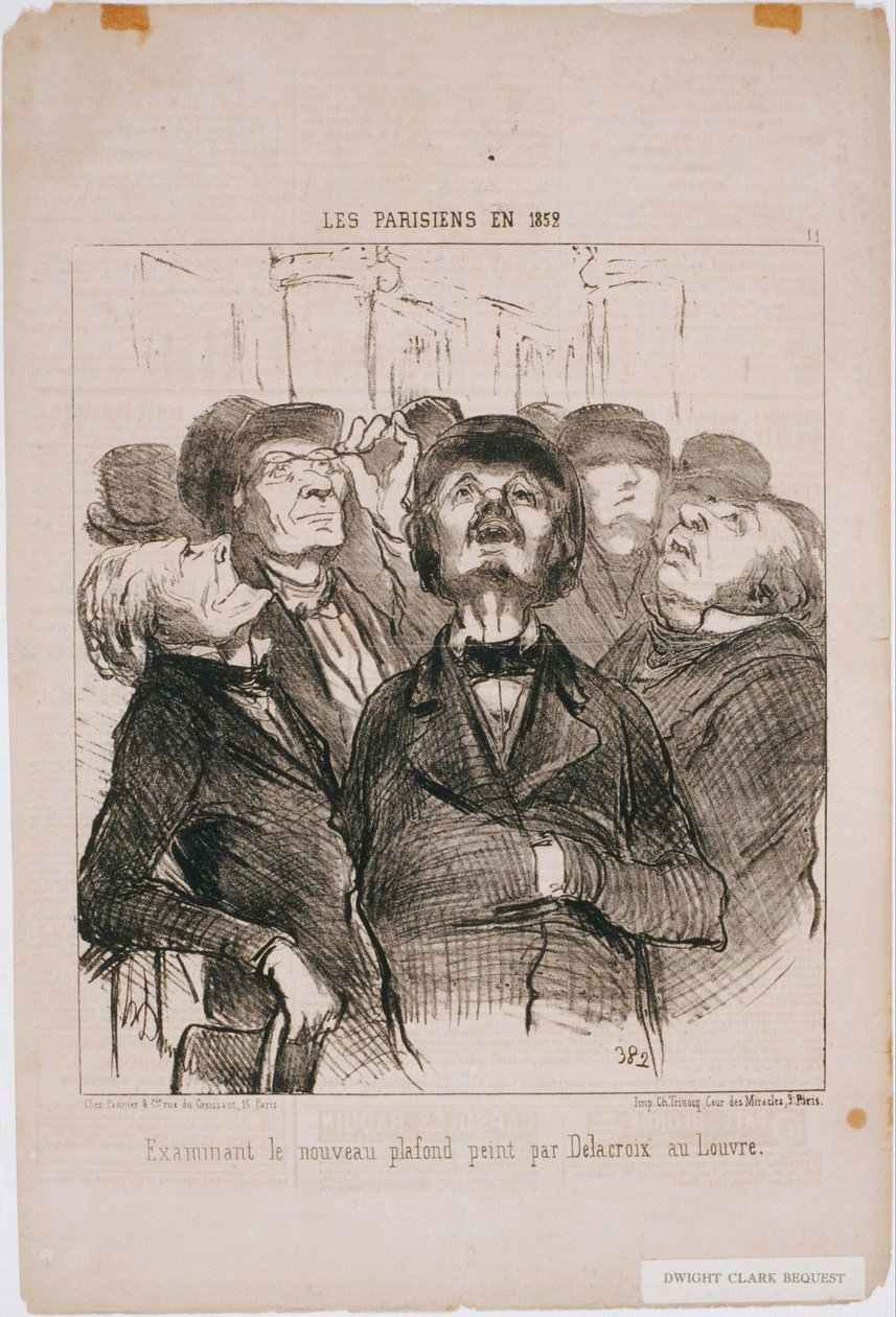 A párizsiak 1852-ben- Az új mennyezet vizsgálata ... Delacroix alkotó: Honoré Daumier