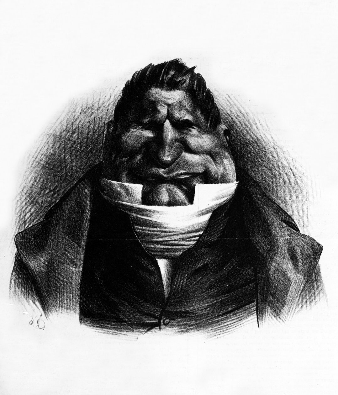 Pot-de-Naz, karikatúra a „Le Charivari”-ból, 1833. május 2. alkotó: Honoré Daumier