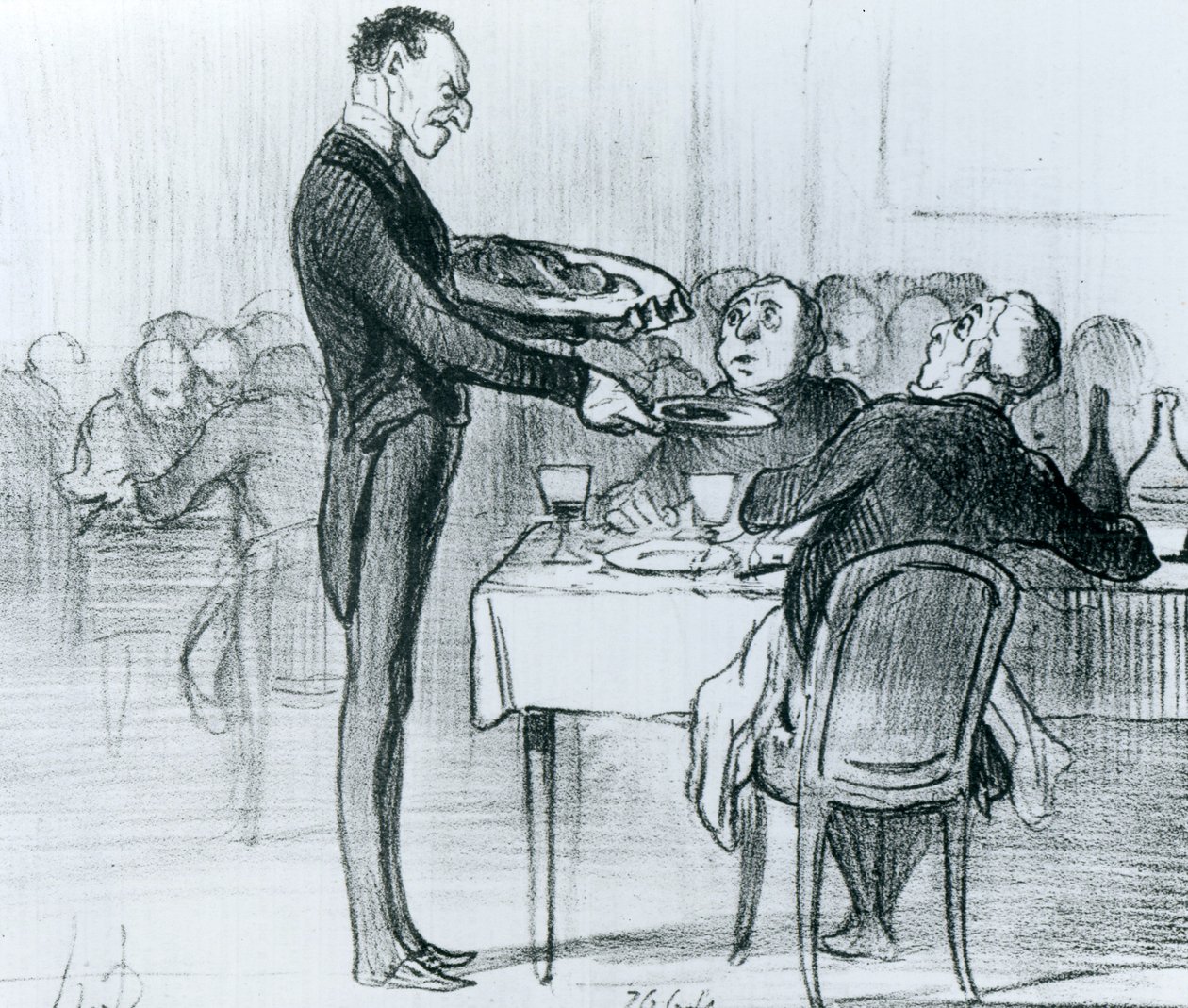 "Croquis Parisiens" sorozat, 5. paletta, illusztráció a "Le Charivari" 1855. május 9-i számából. alkotó: Honoré Daumier
