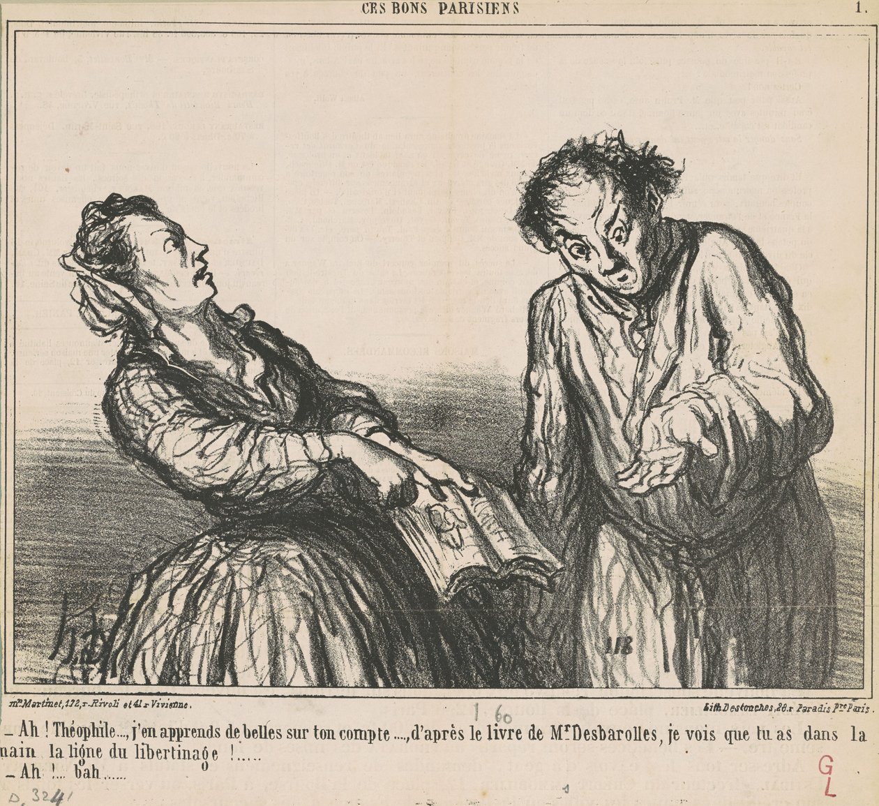 Ah! Theophile... tanulok néhány gyönyörű dolgot... alkotó: Honoré Daumier