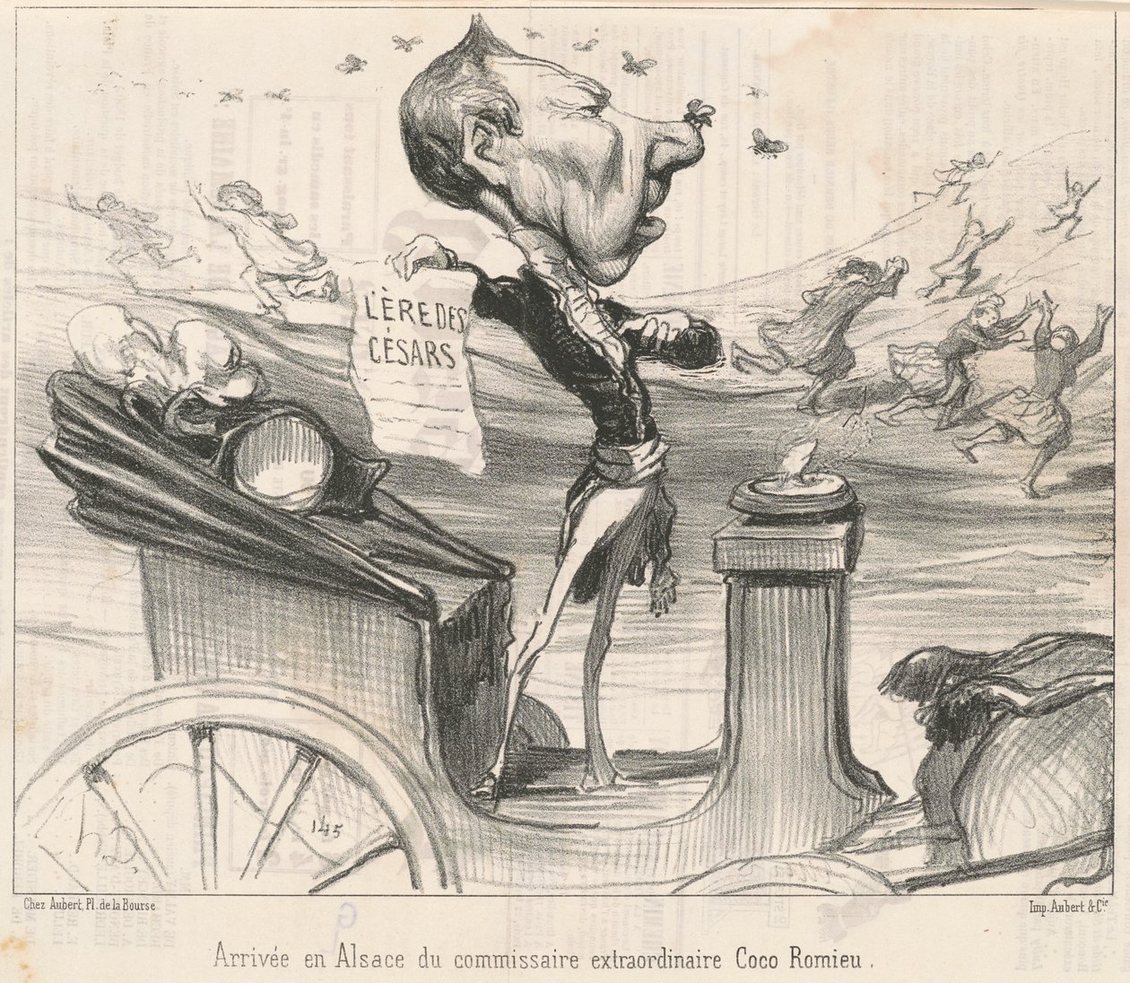 A biztos érkezése Elzászba... alkotó: Honoré Daumier