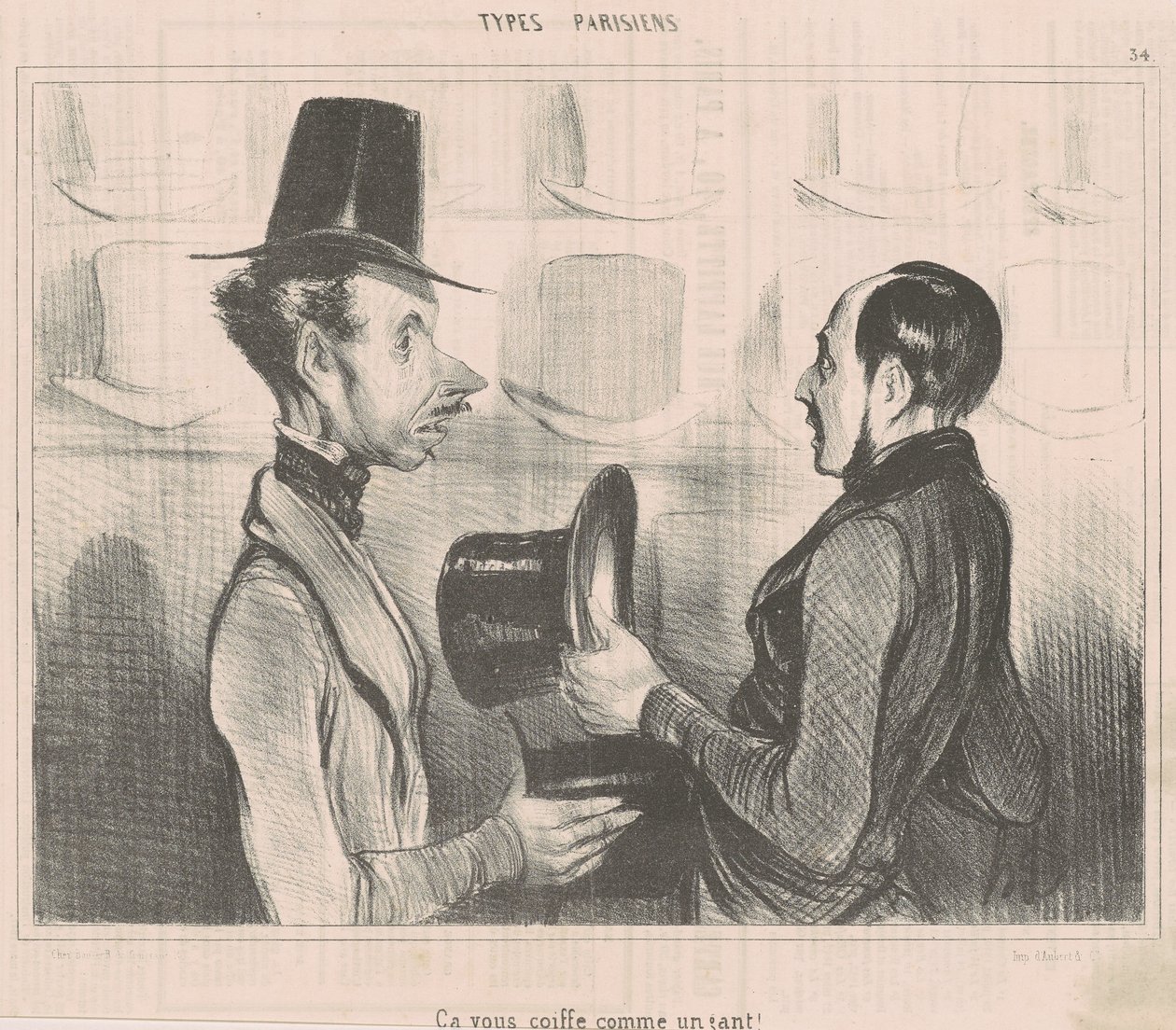 Úgy illik hozzád, mint egy kesztyű! alkotó: Honoré Daumier