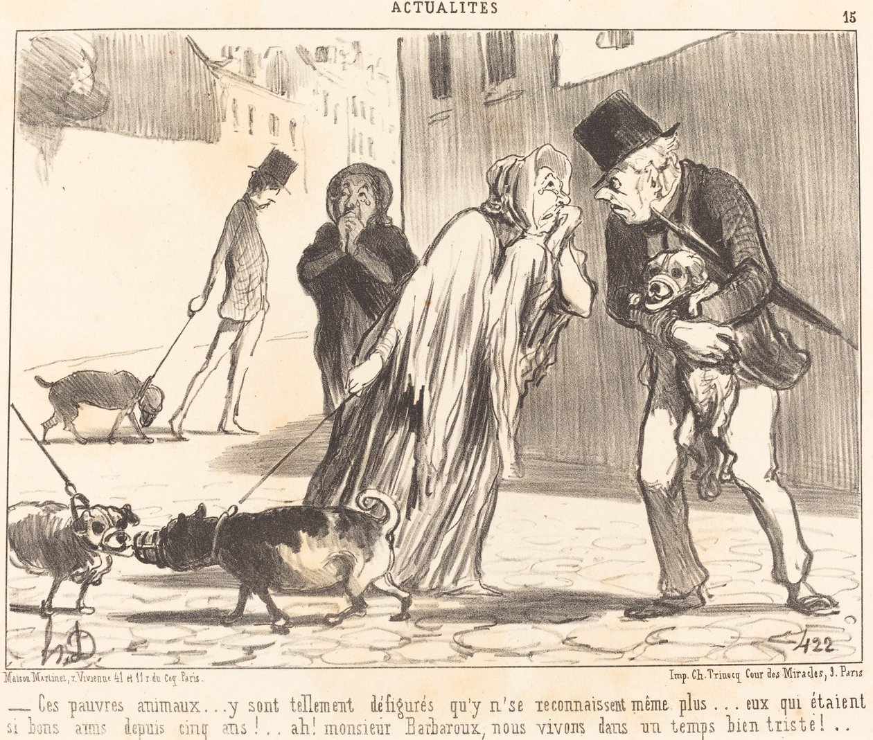 Ezek a szegény állatok... nem ismerik fel egymást... többé... alkotó: Honoré Daumier