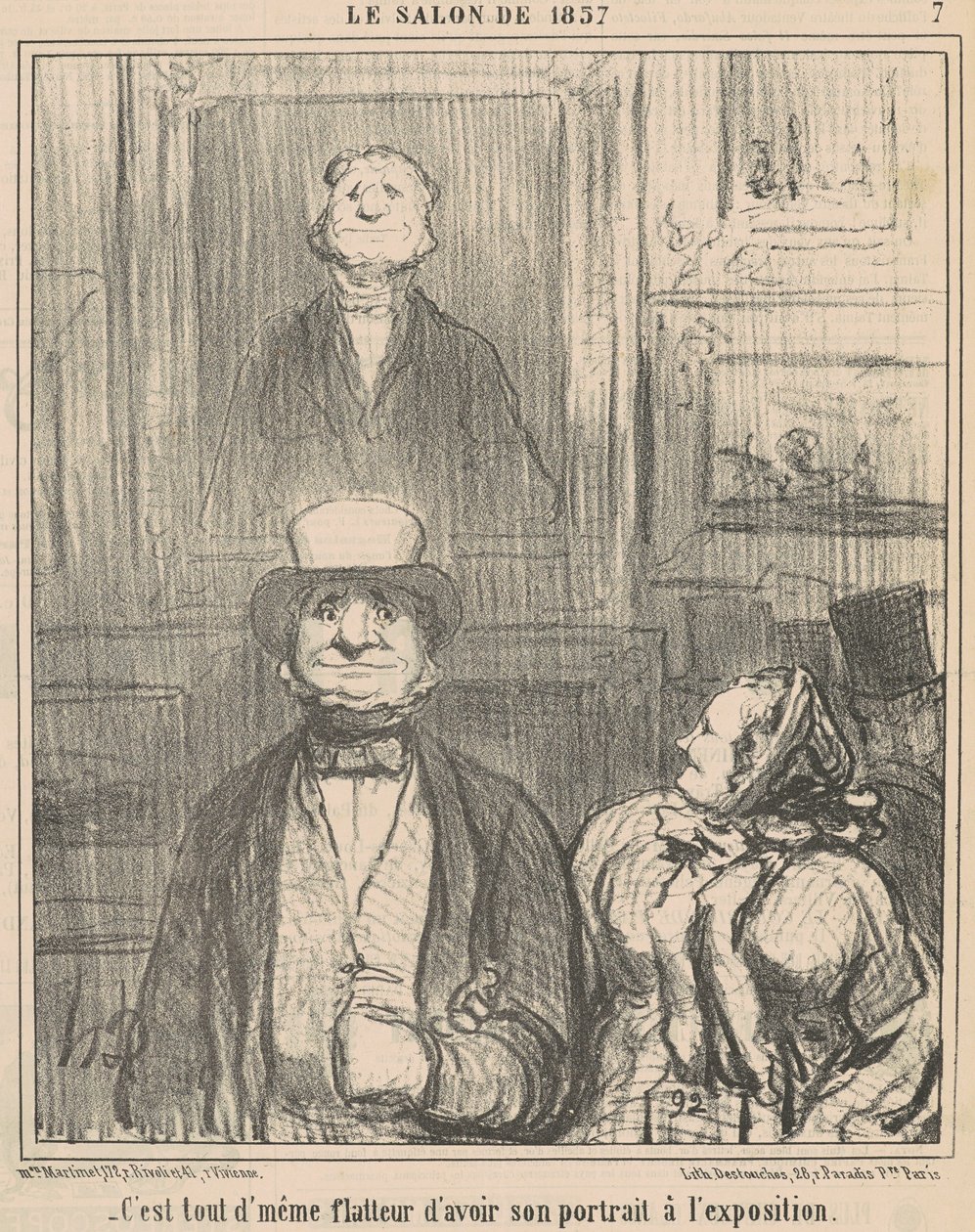 Hízelgő, hogy van... alkotó: Honoré Daumier