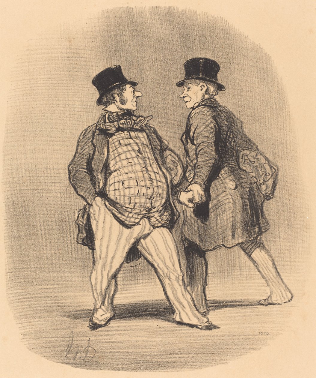 Testvér, vigyázz a kis bárótól... alkotó: Honoré Daumier