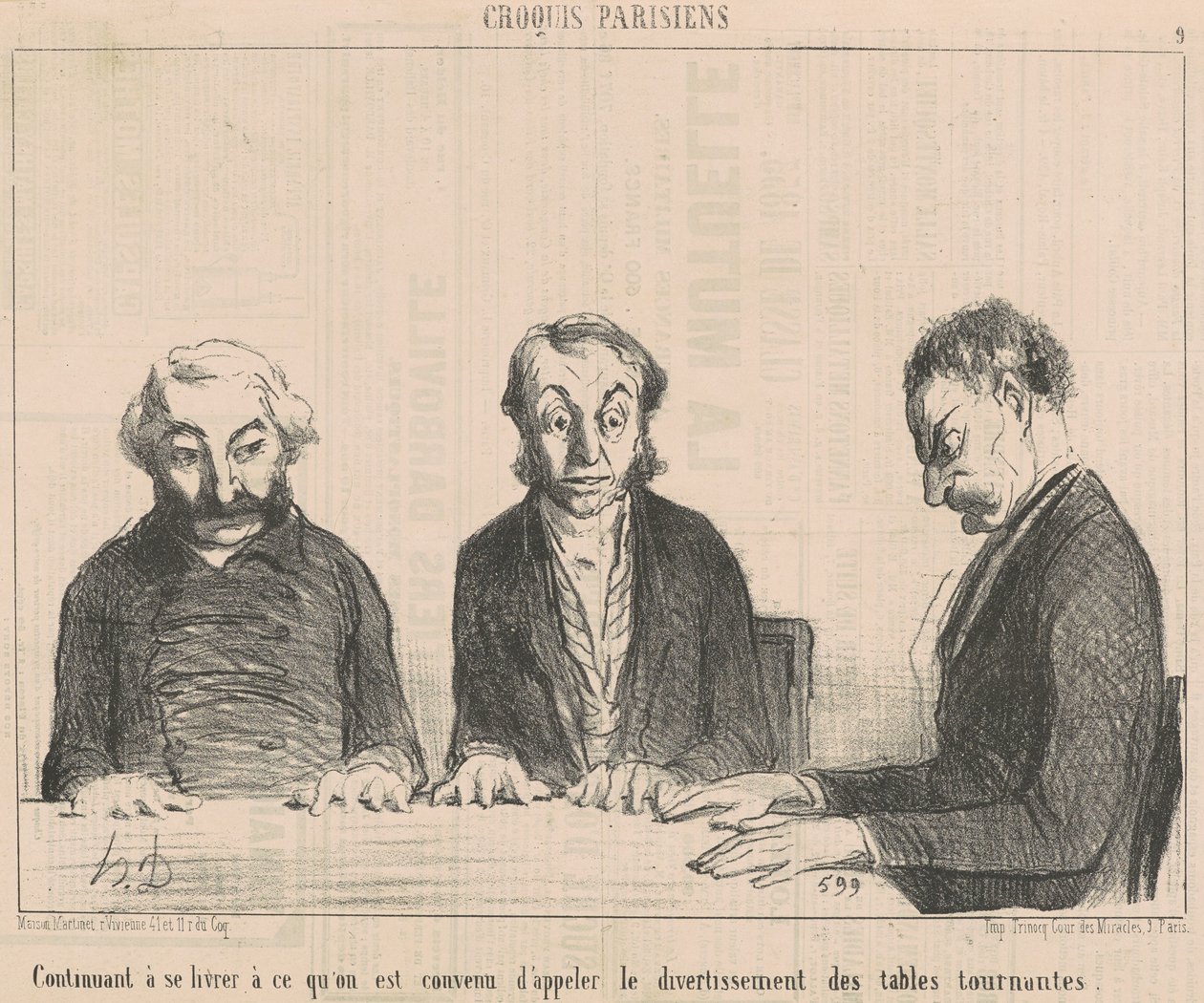 Folytatás... Lemezjátszó szórakoztatás... alkotó: Honoré Daumier