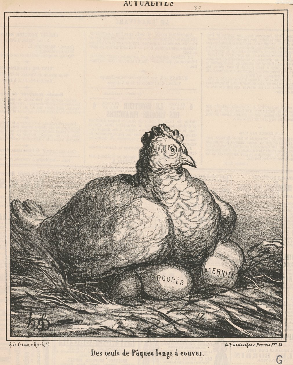 Hosszú keltető húsvéti tojások alkotó: Honoré Daumier