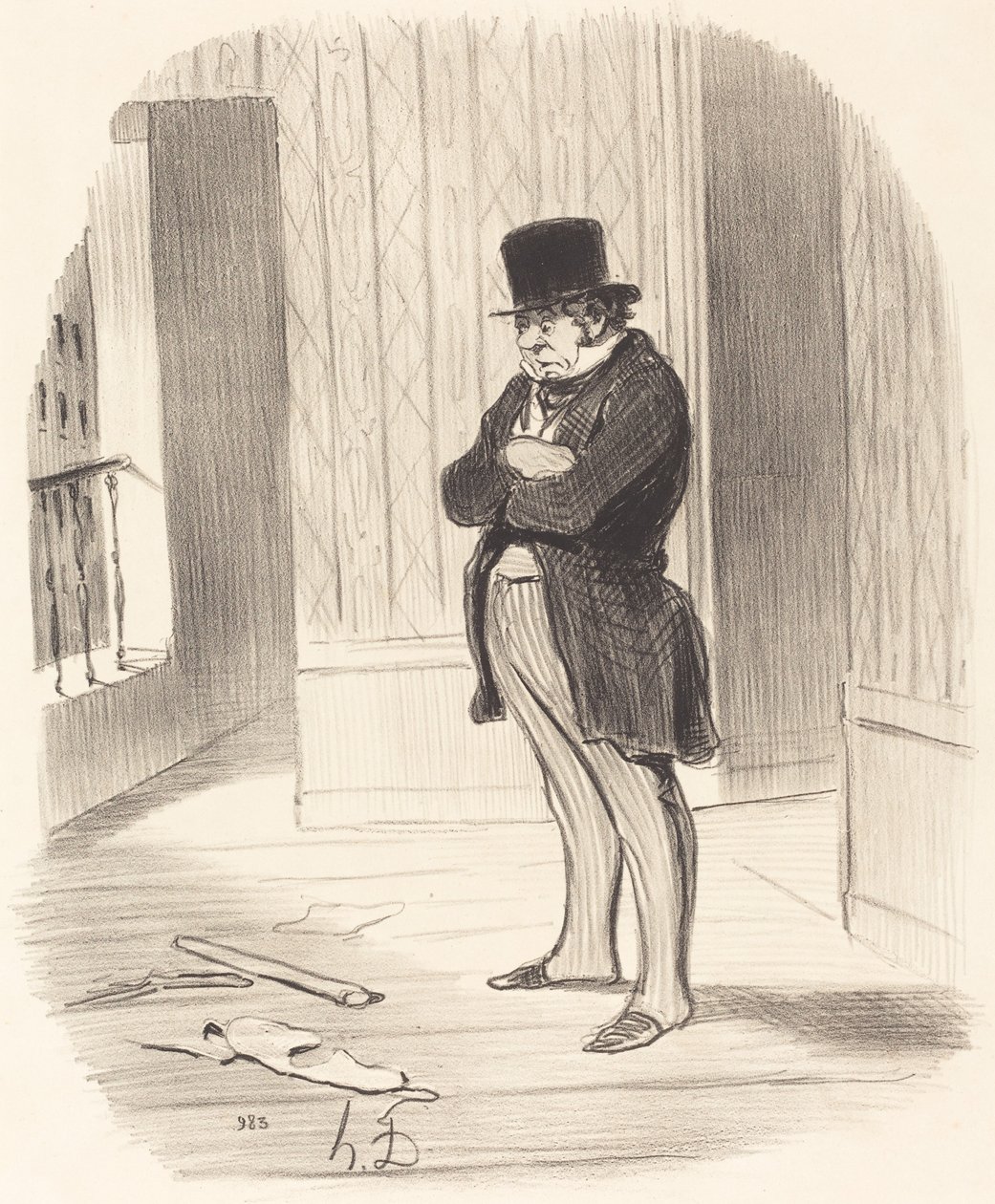 Elköltözött!... alkotó: Honoré Daumier