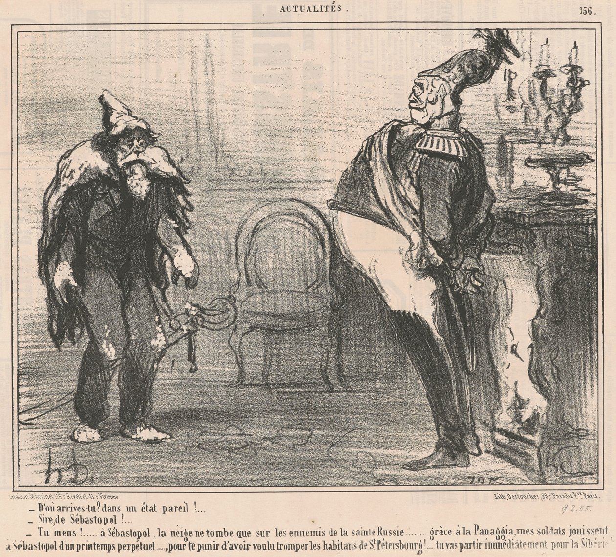 Honnan jöttél? alkotó: Honoré Daumier