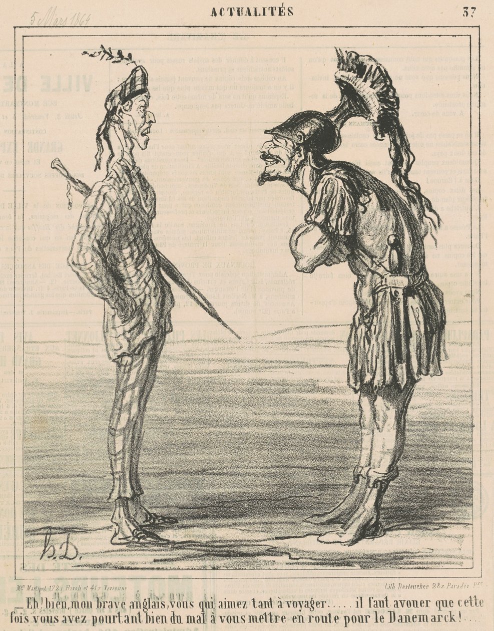 Jól! Bátor angolom... alkotó: Honoré Daumier