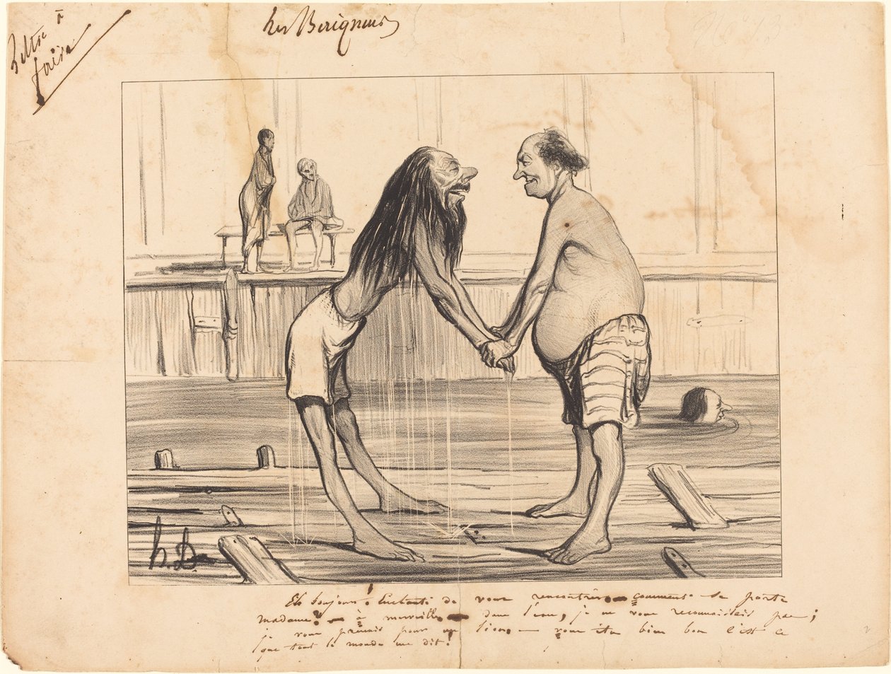 Hé, Heló! örvendek... alkotó: Honoré Daumier