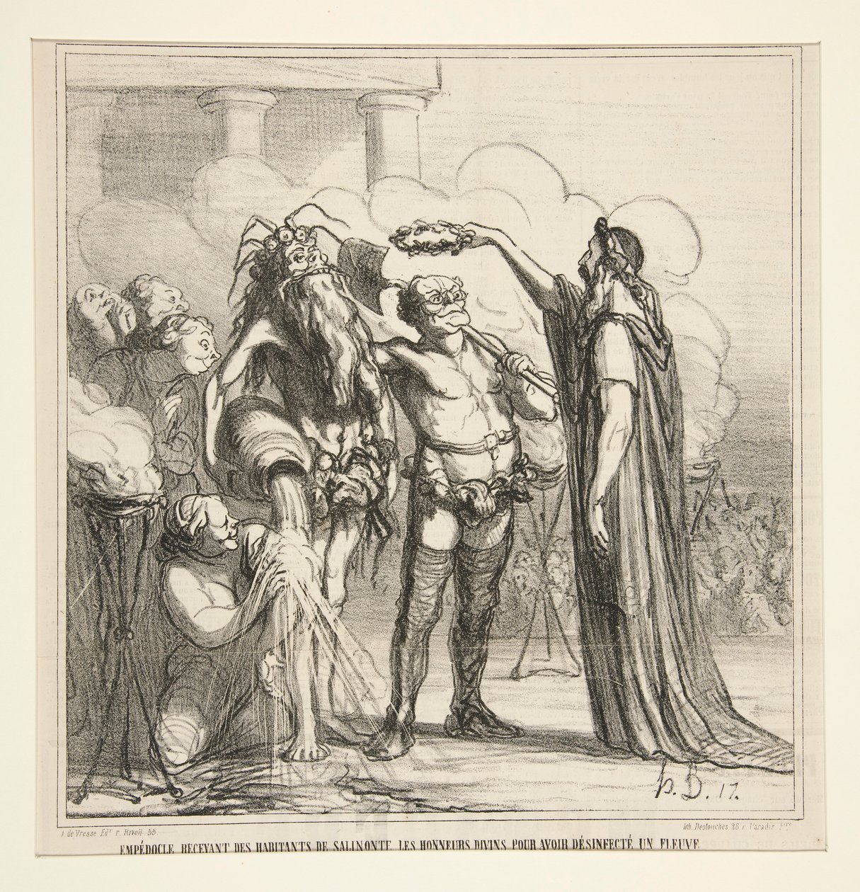 Empedoklész kap alkotó: Honoré Daumier