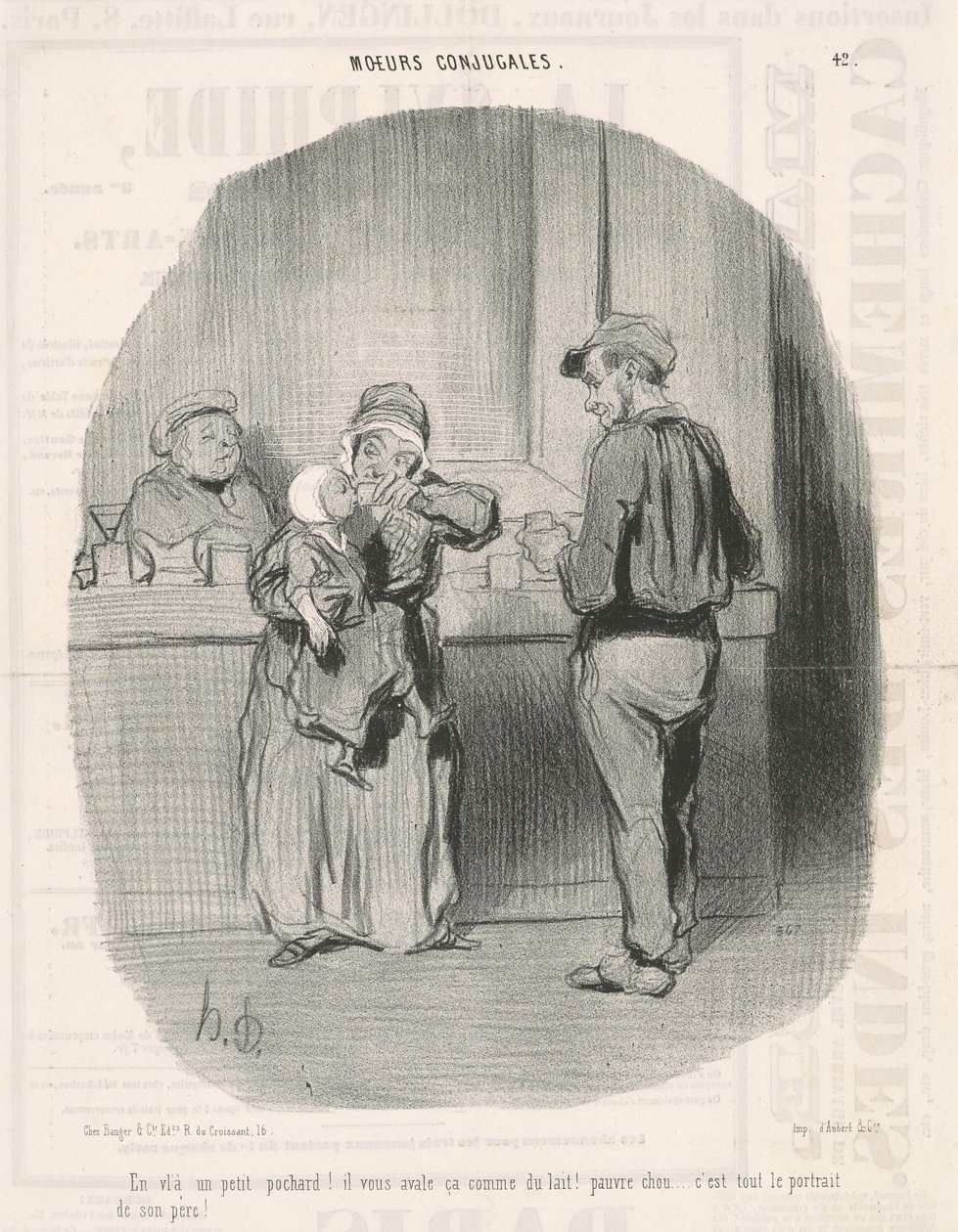 Itt egy kis pochard! alkotó: Honoré Daumier