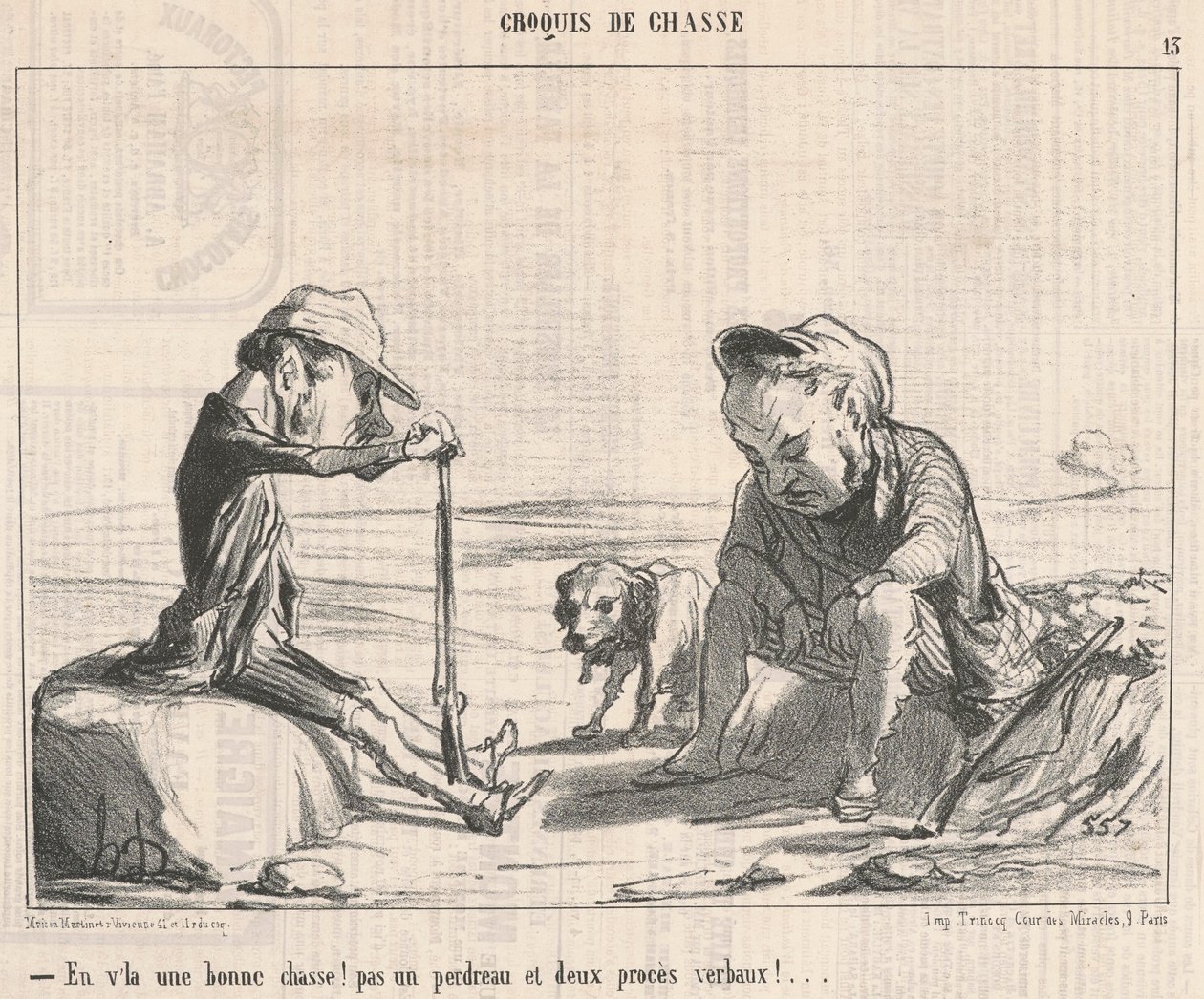 Itt egy jó vadászat! ... alkotó: Honoré Daumier