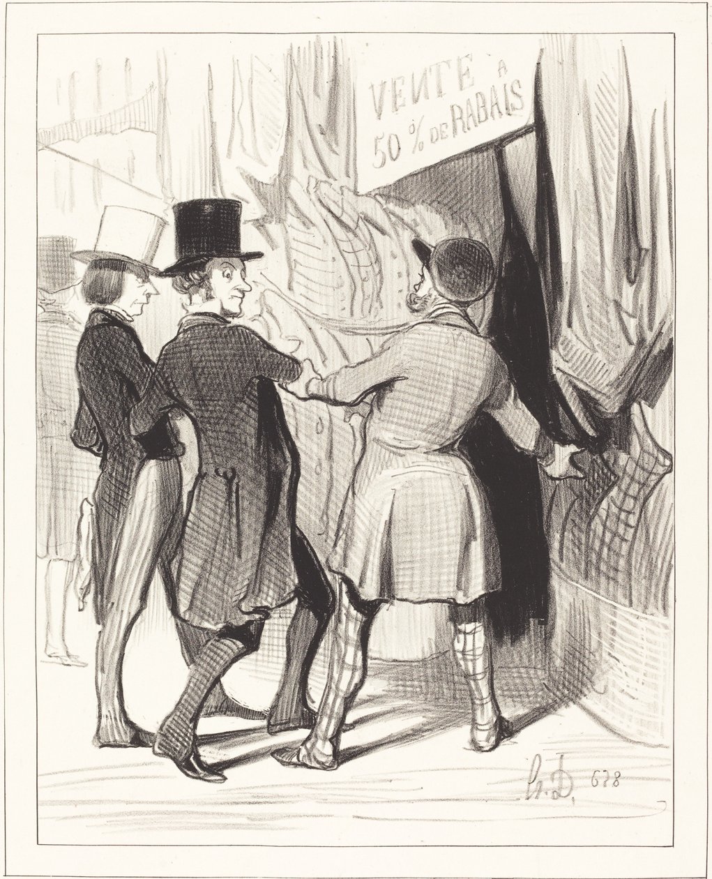 Lépjen be uraim... íme néhány csodálatos... alkotó: Honoré Daumier