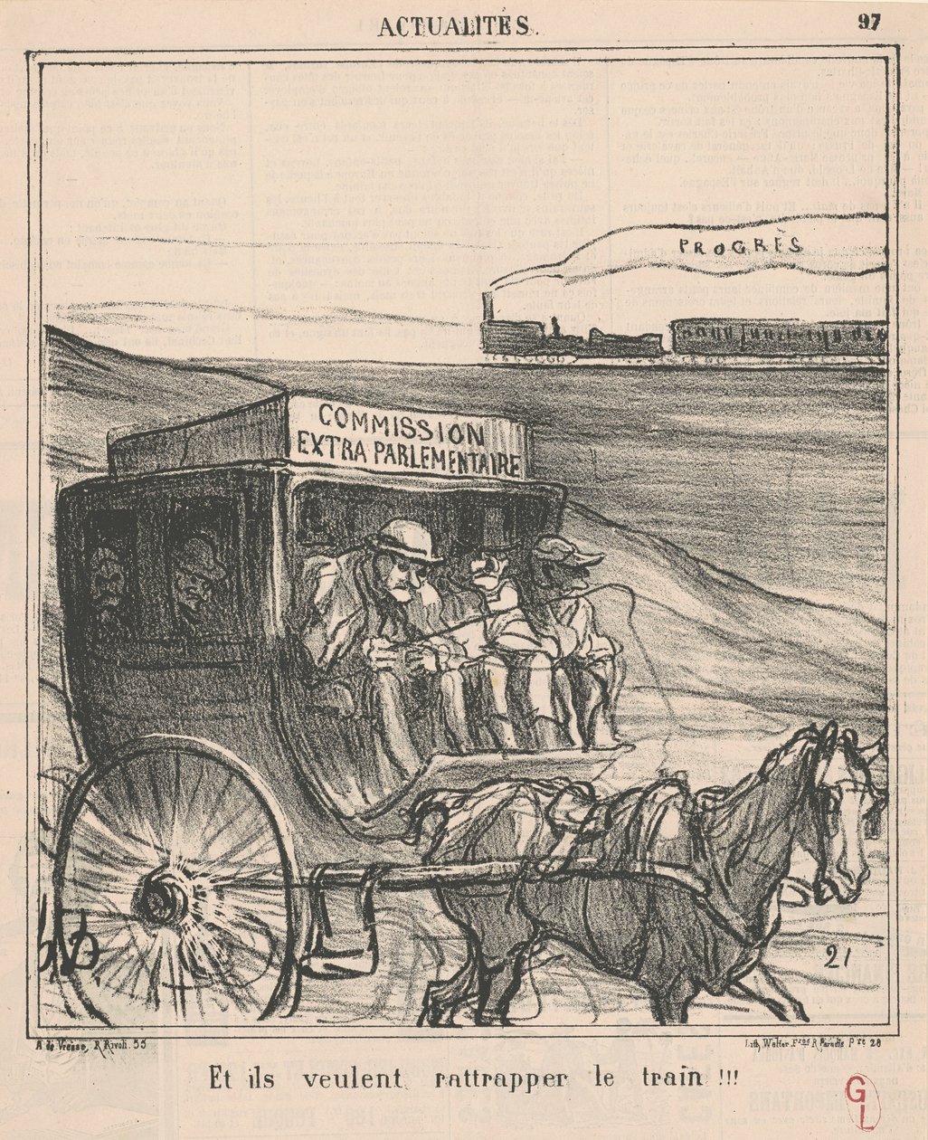 És utol akarják érni a vonatot!!! alkotó: Honoré Daumier