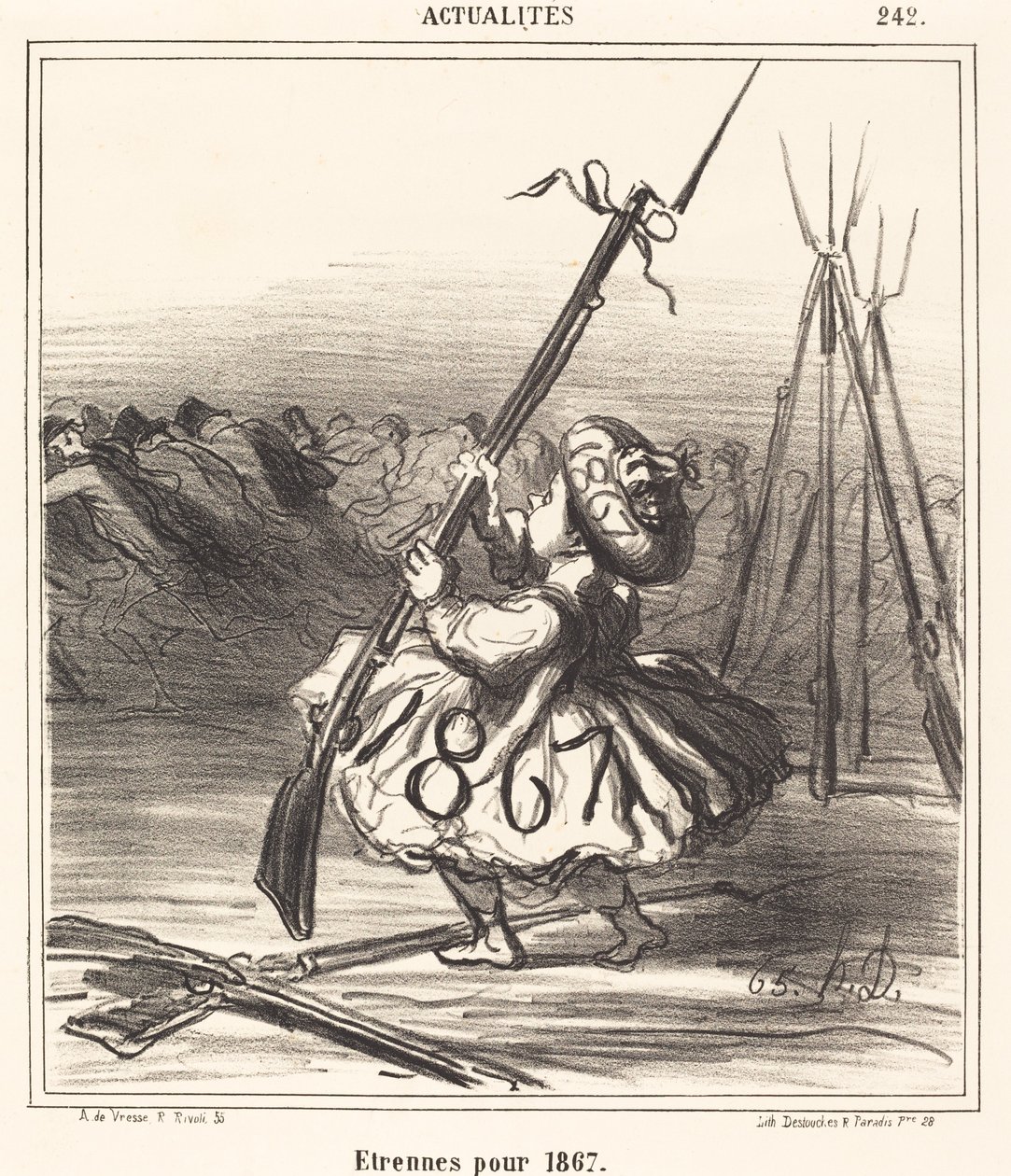 Karácsonyi ajándékok 1867-re alkotó: Honoré Daumier