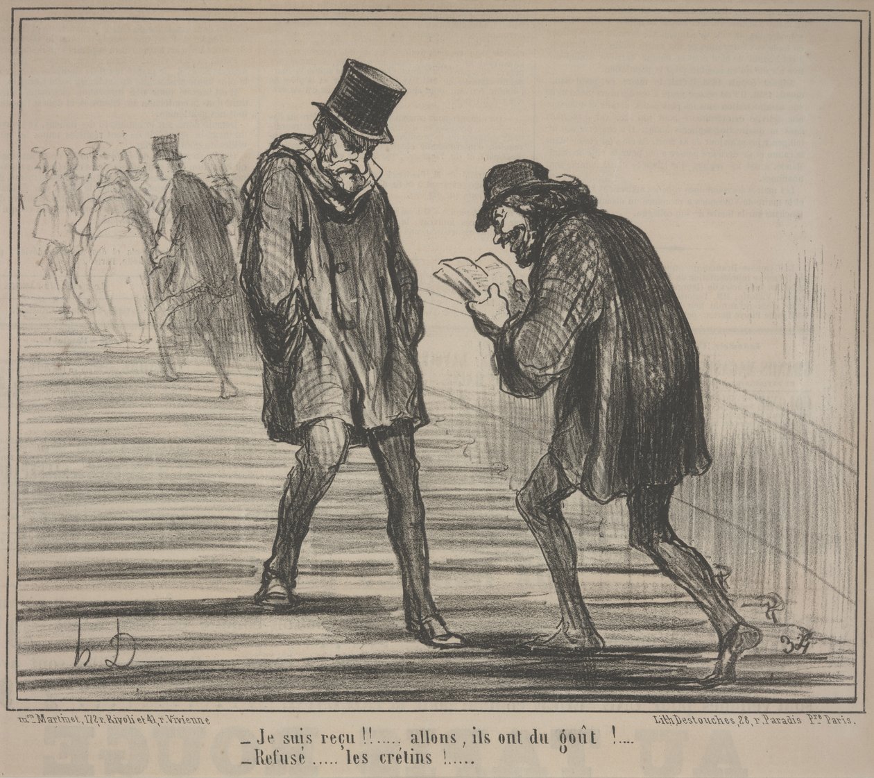 Kiállítás 1859. sz. 5: átmentem! alkotó: Honoré Daumier