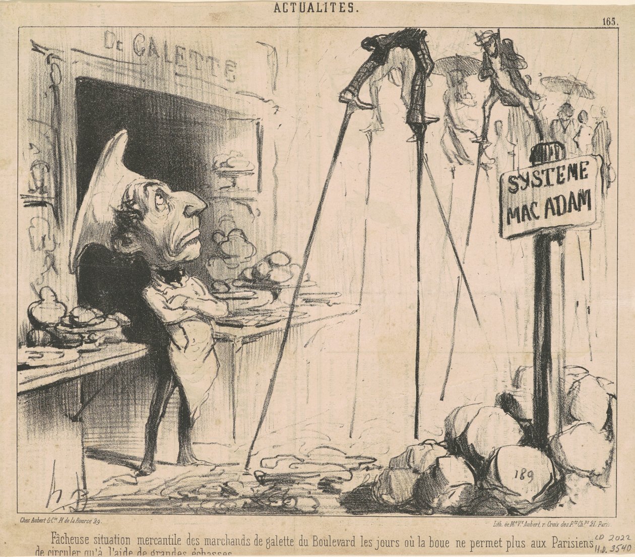 A galettkereskedők bosszantó helyzete alkotó: Honoré Daumier