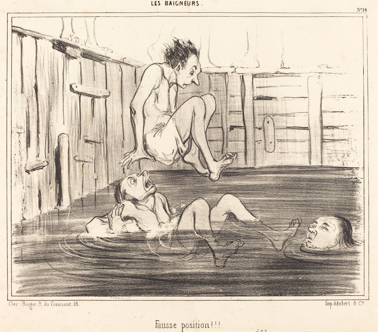 Rossz pozíció!!! alkotó: Honoré Daumier