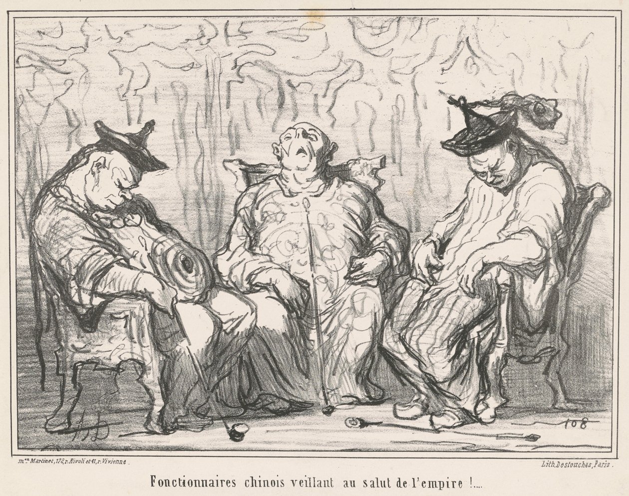 Tisztviselők ... vigyáznak a birodalom megmentésére! ... alkotó: Honoré Daumier