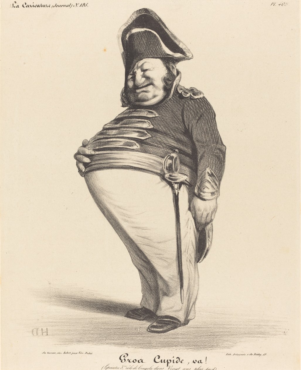 Nagy Cupido, hajrá! alkotó: Honoré Daumier