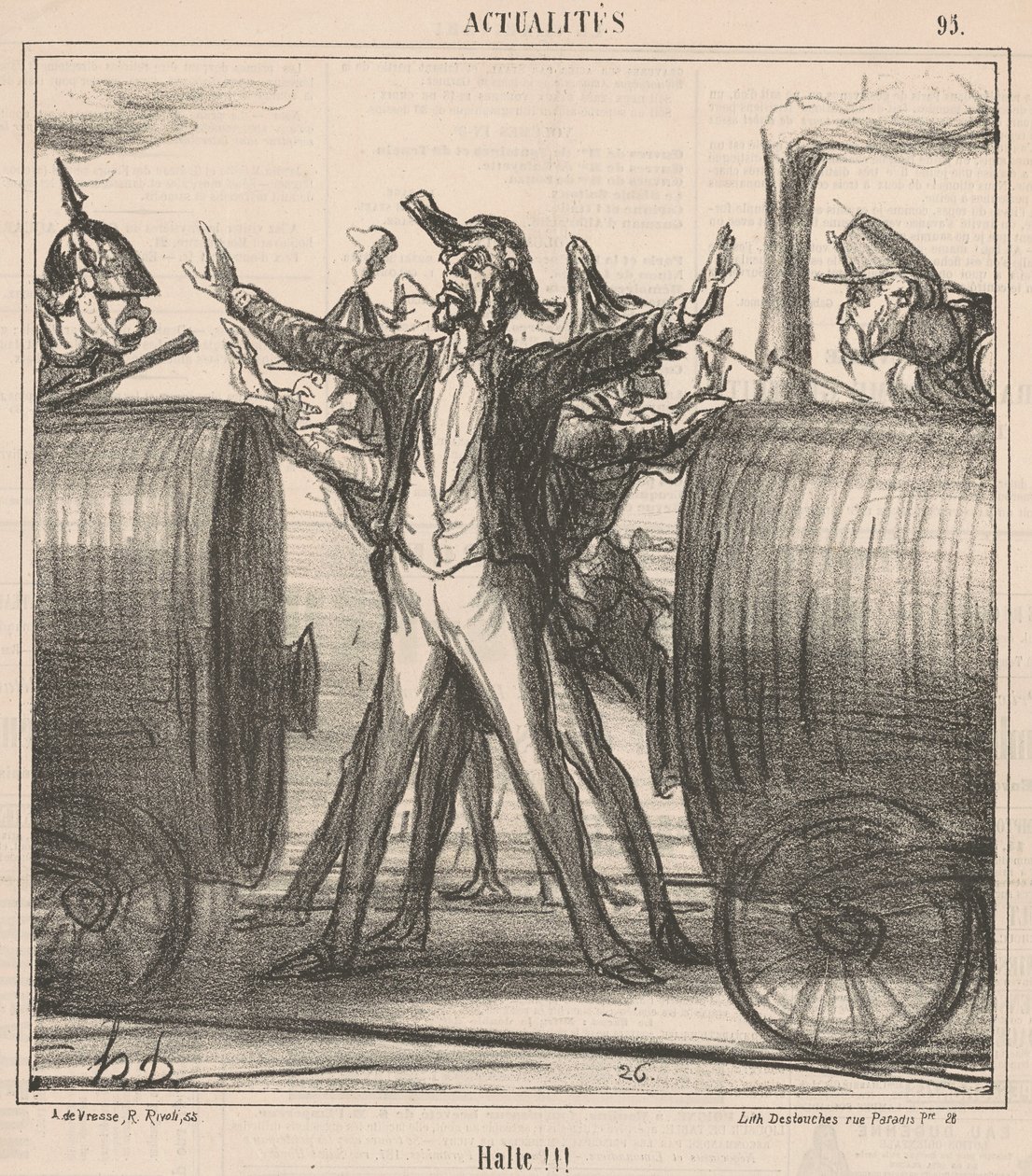 állj meg!!! alkotó: Honoré Daumier