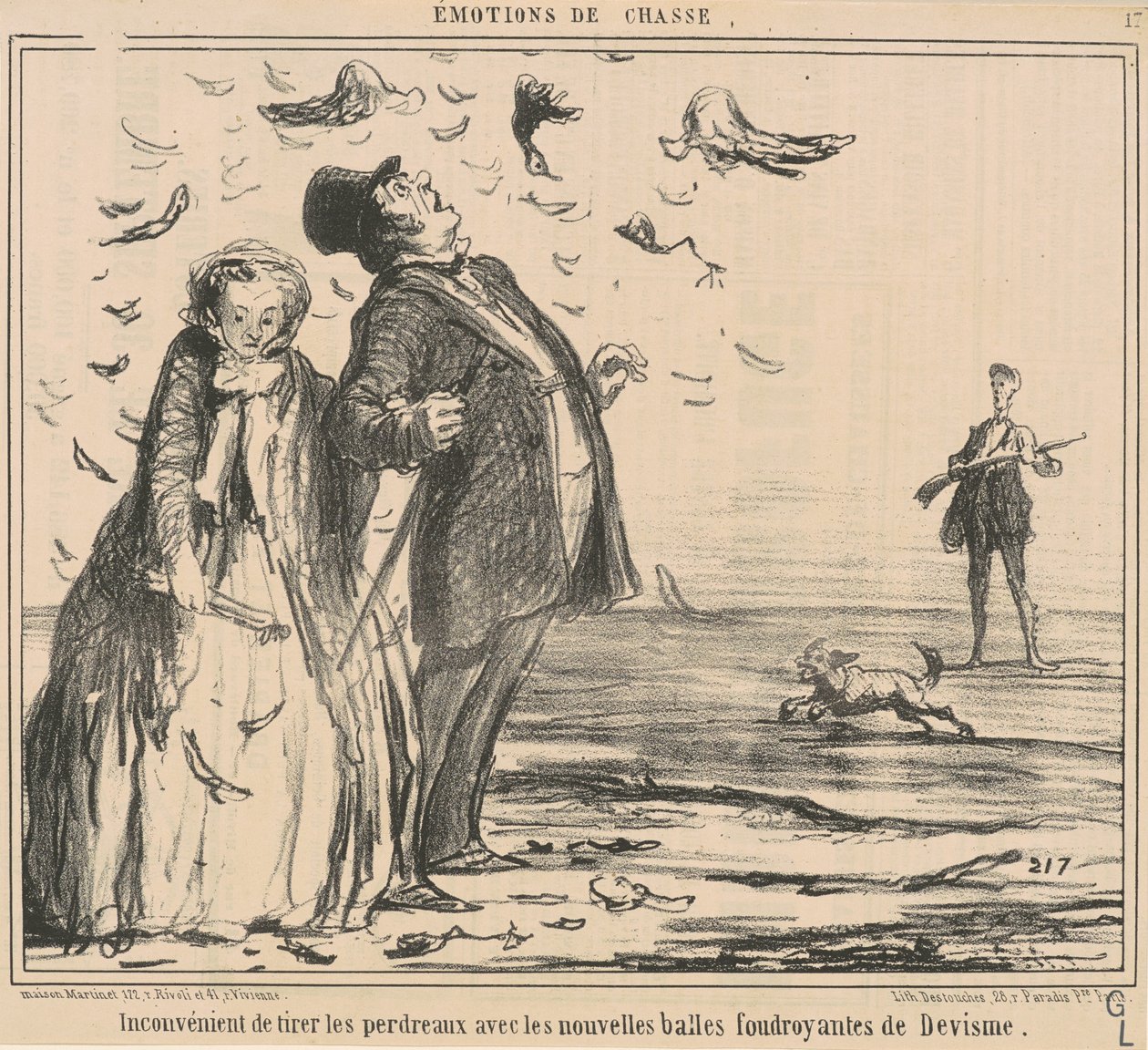 A fogolyhúzás hátránya... alkotó: Honoré Daumier